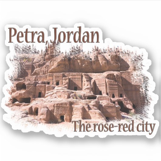 Petra: Roos Red City Sticker (Voorkant)