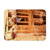 Petra - Schatkist en kamelen - koelkast magnet Magneet (Horizontaal)