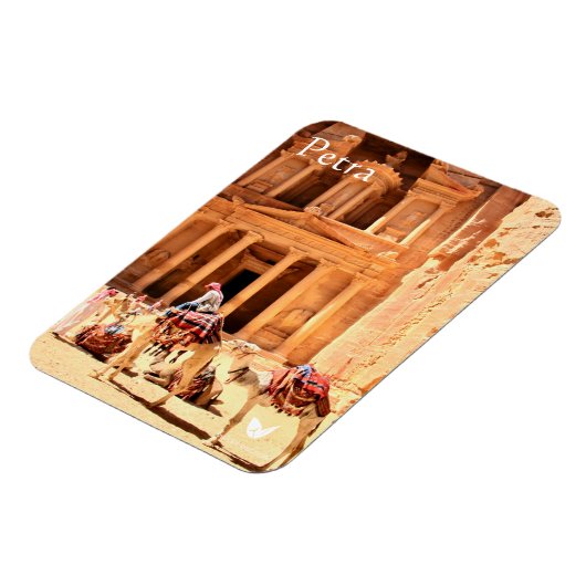 Petra - Schatkist en kamelen - koelkast magnet Magneet (Linkerzijde)