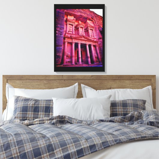 Petra Treasury Building Canvas Afdruk (Insitu (Slaapkamer))