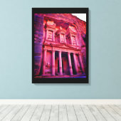 Petra Treasury Building Canvas Afdruk (Insitu (Houten vloer))