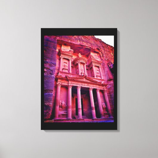 Petra Treasury Building Canvas Afdruk (Voorkant)
