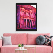 Petra Treasury Building Canvas Afdruk (Insitu (Woonkamer))