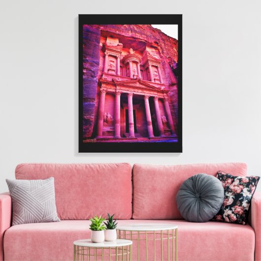 Petra Treasury Building Canvas Afdruk (Insitu (Woonkamer))