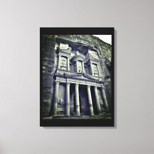 Petra Treasury Building Canvas Afdruk (Voorkant)