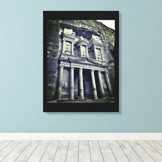 Petra Treasury Building Canvas Afdruk (Insitu (Houten vloer))