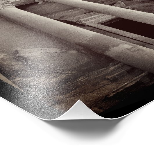 Petra Treasury Building Foto Afdruk (Hoek)