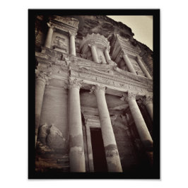Petra Treasury Building Foto Afdruk