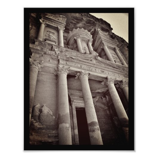 Petra Treasury Building Foto Afdruk (Voorkant)