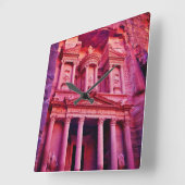 Petra Treasury Building Vierkante Klok (Hoek)