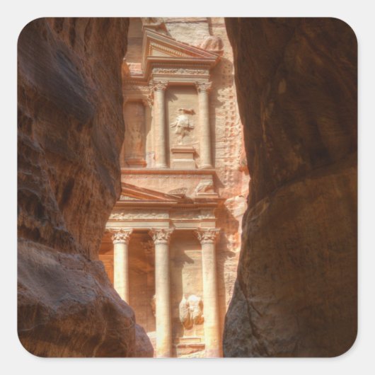 Petra Treasury onthuld Vierkante Sticker (Voorkant)