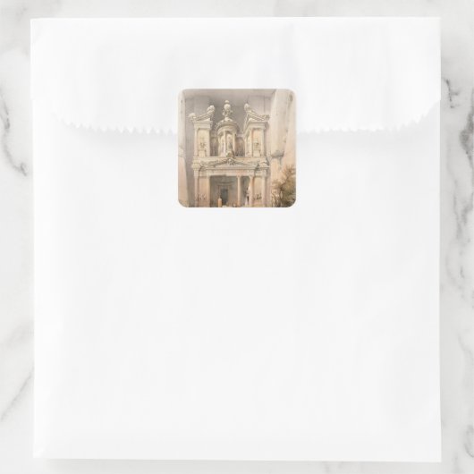 Petra Vierkante Sticker (Tas)