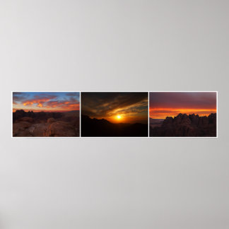 Petra-Zonsondergangen Poster