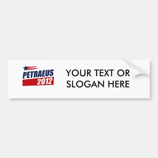 PETRAEUS 2012 BUMPERSTICKER (Voorkant)