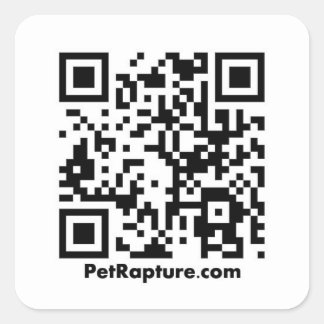 PetRapture QR-codes Vierkante Sticker