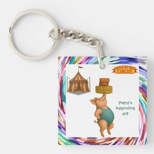 Petra's evenwichtskunst sleutelhanger (voorkant)
