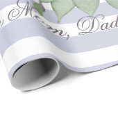 Petra's Love waterverf Floral striped custom text Cadeaupapier (Rol Hoek)