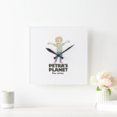 Petra's Planet Wall Clock Vierkante Klok (Huis)