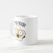 Petri-gebakken Grappige Gefrituurde Ei Pun Koffiemok (Voorkant links)