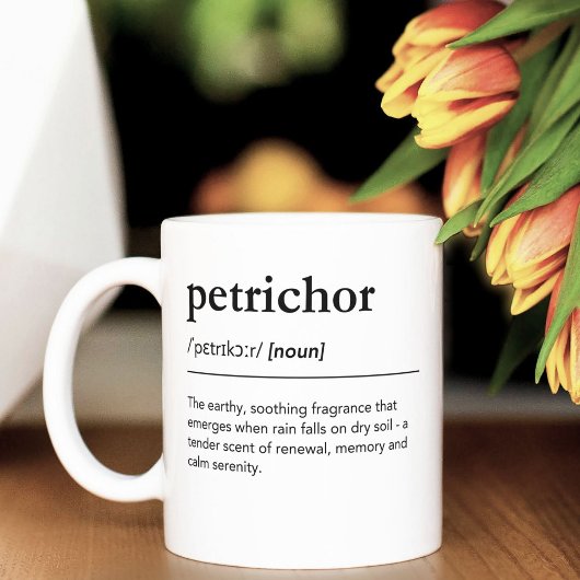 Petrichor Definition Rain Lover Home Decor Gift Koffiemok