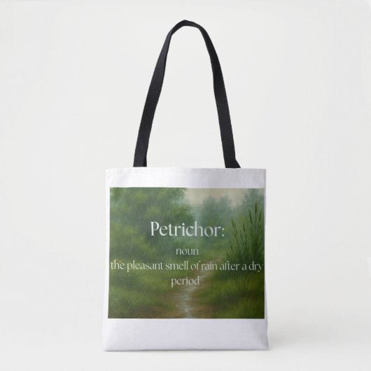 Petrichor: Geur van regen Tote Bag (Voorkant)