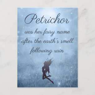 Petrichor Rain Fairy Whimsical Style Briefkaart