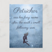 Petrichor Rain Fairy Whimsical  Style Briefkaart (Voorkant)