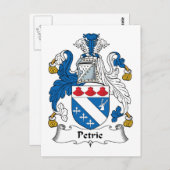 Petrie Family Crest Briefkaart (Voorkant / Achterkant)