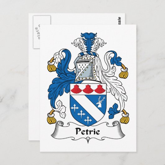 Petrie Family Crest Briefkaart (Voorkant / Achterkant)
