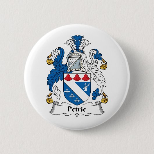 Petrie Family Crest Ronde Button 5,7 Cm (Voorkant)