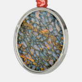 Petrified Dinosaur Bone Metalen Ornament (Links)