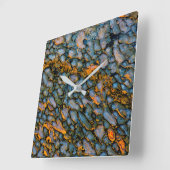 Petrified Dinosaur Bone Vierkante Klok (Hoek)