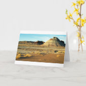 Petrified Forest Desert Arizona Landscape Foto Kaart (Gele Bloem)