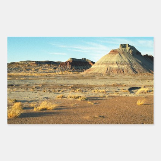 Petrified Forest Desert Arizona Landscape Foto Rechthoekige Sticker (Voorkant)