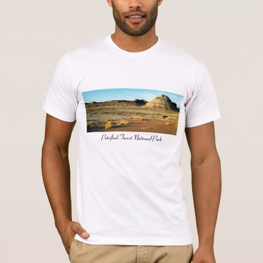 Petrified Forest Desert Arizona Landscape Foto T-shirt (Voorkant)