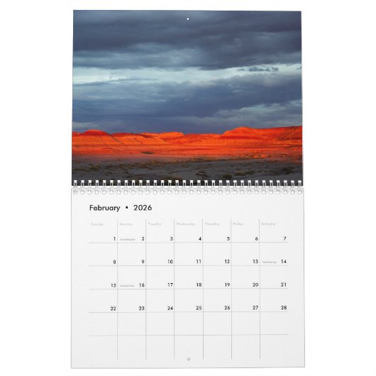 Petrified Forest Kalender (Feb 2026)