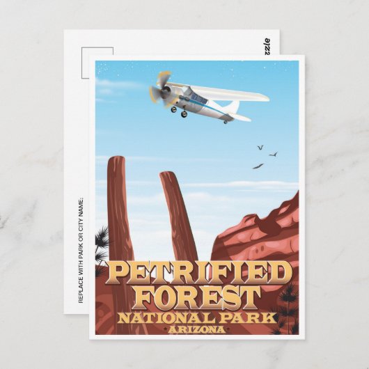 Petrified Forest National Park Arizona Briefkaart (Voorkant / Achterkant)
