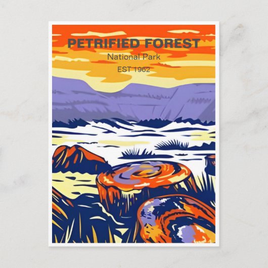  Petrified Forest National Park Arizona Briefkaart (Voorkant)