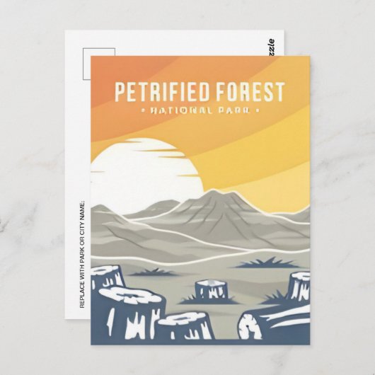  Petrified Forest National Park Arizona Briefkaart (Voorkant / Achterkant)