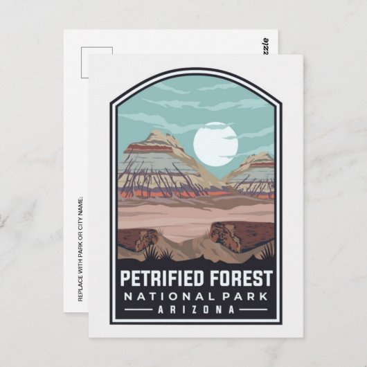 Petrified Forest National Park Arizona Briefkaart (Voorkant / Achterkant)