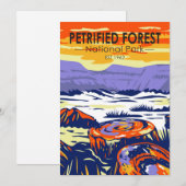 Petrified Forest National Park Arizona  Feestdagenkaart (Voorkant / Achterkant)