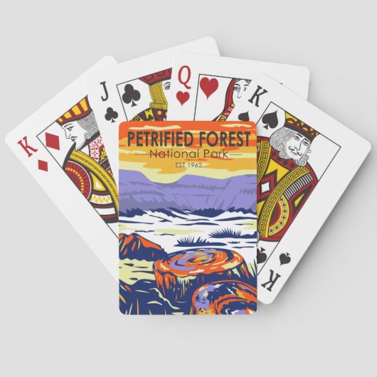 Petrified Forest National Park Arizona  Pokerkaarten (Achterkant)