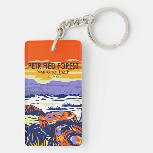 Petrified Forest National Park Arizona Sleutelhanger (achterkant)