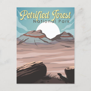 Petrified Forest National Park Illustratie Reizen Briefkaart