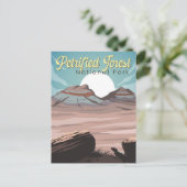 Petrified Forest National Park Illustratie Reizen Briefkaart (Staand voorkant)