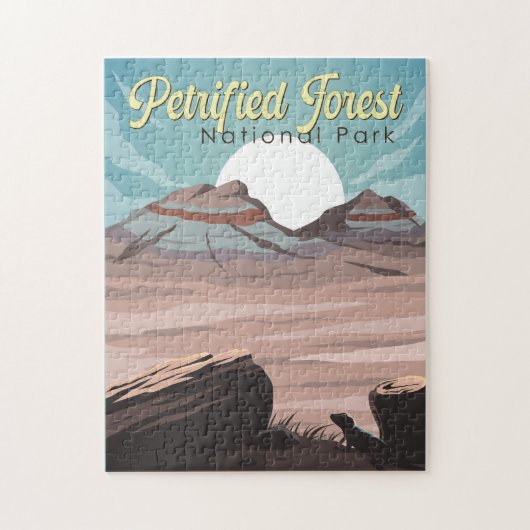Petrified Forest National Park Illustratie Reizen Legpuzzel (Verticaal)