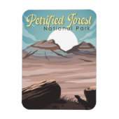 Petrified Forest National Park Illustratie Reizen Magneet (Verticaal)
