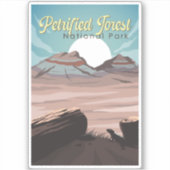 Petrified Forest National Park Illustratie Reizen Sticker (Voorkant)