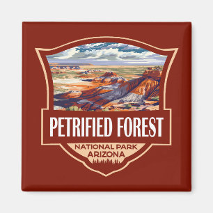 Petrified Forest National Park Illustratie Retro Magneet