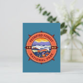 Petrified Forest National Park Retro Compass Briefkaart (Staand voorkant)